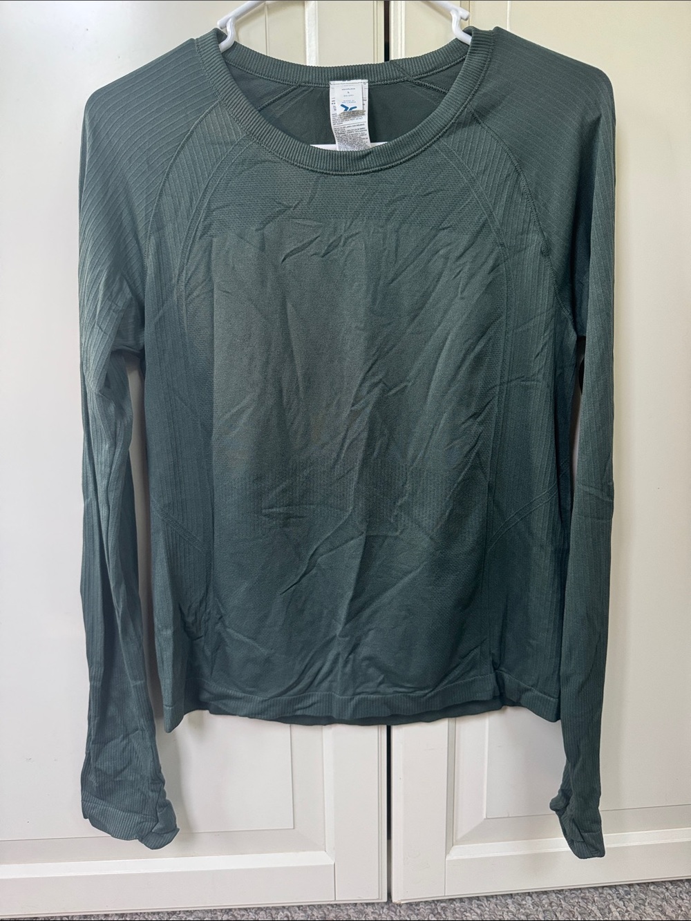 Old Navy Long-Sleeve Crew Neck Top - Slate Green